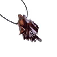 Carved Wolf Pendant, Wooden Wolf Necklace, Spirit Animal Totem, Handmade Wood Jewelry for Men or Women, One of a Kind Gift
