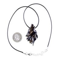 Wolf Necklace, Hand Carved Wooden Wolf Pendant for Men or Women, Spirit Animal Totem Woodland Jewelry