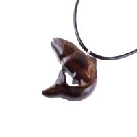 Salmon Necklace, Hand Carved Wooden Fish Pendant, Trout Necklace, Mens Wood Pendant, Fishermen Jewelry, Gift for Him