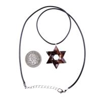 Star of David Pendant, Hand Carved Wooden Jewish Star Necklace for Men or Women, Wood Jewish Jewelry