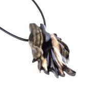 Wolf Necklace, Hand Carved Wooden Wolf Pendant for Men or Women, Spirit Animal Totem Woodland Jewelry