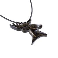 Hand Carved Stag Head Necklace, Wooden Deer Pendant, Woodland Buck Necklace, Mens Jewelry, Spirit Animal Totem Gift for Him