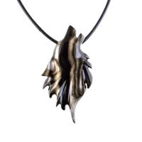 Wolf Necklace, Hand Carved Wooden Wolf Pendant for Men or Women, Spirit Animal Totem Woodland Jewelry