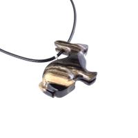 Rabbit Necklace, Hand Carved Wooden Bunny Pendant, Wood Animal Necklace, Pet Animal Totem Jewelry, One of a Kind Gift