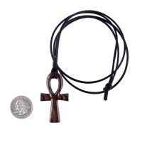 Ankh Necklace, Hand Carved Wooden Ankh Pendant for Men or Women, Egyptian Cross Necklace, Egyptian Jewelry Gift for Him Her