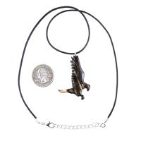 Hawk Necklace, Hand Carved Wooden Hawk Pendant for Men or Women, Wood Falcon Pendant, Totem Bird Jewelry