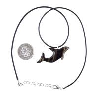Hand Carved Orca Pendant, Wooden Killer Whale Necklace for Men or Women, Sea Animal, Nautical Beach Wood Jewelry