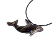 Hand Carved Orca Pendant, Wooden Killer Whale Necklace for Men or Women, Sea Animal, Nautical Beach Wood Jewelry