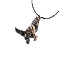 Hawk Necklace, Hand Carved Wooden Hawk Pendant for Men or Women, Wood Falcon Pendant, Totem Bird Jewelry