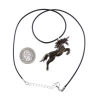 Hand Carved Wooden Unicorn Pendant Necklace, Fantasy Animal Wood Jewelry, One of a Kind Handmade Gift for Her Him
