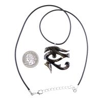 Eye of Horus Necklace, Hand Carved Wooden Eye of Horus Pendant, Eye of Ra Egyptian Amulet for Men or Women