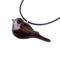 Bird Necklace, Wooden Bird Pendant, Hand Carved Chickadee Necklace, Unique Wood Jewelry Gift