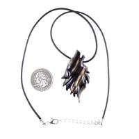 Wolf Necklace, Hand Carved Wooden Wolf Pendant for Men or Women, Spirit Animal Totem Woodland Jewelry