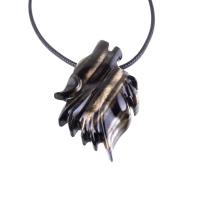 Wolf Necklace, Hand Carved Wooden Wolf Pendant for Men or Women, Spirit Animal Totem Woodland Jewelry