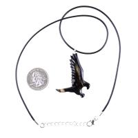 Hawk Necklace, Hand Carved Wooden Hawk Pendant for Men or Women, Wood Falcon Pendant, Totem Bird Jewelry