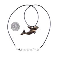 Hand Carved Orca Pendant, Wooden Killer Whale Necklace for Men or Women, Sea Animal, Nautical Beach Wood Jewelry