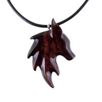 Hand Carved Fox Necklace, Wooden Fox Pendant, Men Women Woodland Jewelry, Totem Spirit Animal