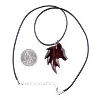Hand Carved Fox Necklace, Wooden Fox Pendant, Men Women Woodland Jewelry, Totem Spirit Animal