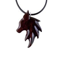 Hand Carved Fox Necklace, Wooden Fox Pendant, Men Women Woodland Jewelry, Totem Spirit Animal