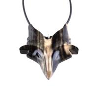 Celtic Fox Necklace, Hand Carved Wooden Fox Pendant for Men or Women, Totem Spirit Animal Gift for Him or Her, Wood Jewelry