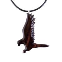 Hawk Necklace, Wooden Falcon Pendant, Hand Carved Bird Necklace, Totem Amulet, Wood Jewelry, One of a Kind Handmade Gift