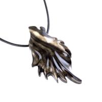 Wolf Necklace, Hand Carved Wooden Wolf Pendant for Men or Women, Spirit Animal Totem Woodland Jewelry