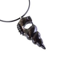 Hand Carved Wooden Nyami Nyami Pendant, Wood African Necklace, Good Luck Amulet