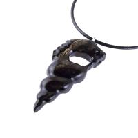 Hand Carved Wooden Nyami Nyami Pendant, Wood African Necklace, Good Luck Amulet