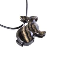 Rabbit Necklace, Hand Carved Wooden Bunny Pendant, Wood Animal Necklace, Pet Animal Totem Jewelry, One of a Kind Gift