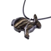 Rabbit Necklace, Hand Carved Wooden Bunny Pendant, Wood Animal Necklace, Pet Animal Totem Jewelry, One of a Kind Gift