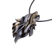 Wolf Necklace, Hand Carved Wooden Wolf Pendant for Men or Women, Spirit Animal Totem Woodland Jewelry