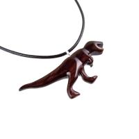 Dinosaur Pendant, Hand Carved Wooden T-Rex Necklace for Men or Women, Tyrannosaurus Necklace, Wood Reptile Jurassic Jewelry