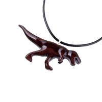 Dinosaur Pendant, Hand Carved Wooden T-Rex Necklace for Men or Women, Tyrannosaurus Necklace, Wood Reptile Jurassic Jewelry