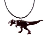 Dinosaur Pendant, Hand Carved Wooden T-Rex Necklace for Men or Women, Tyrannosaurus Necklace, Wood Reptile Jurassic Jewelry