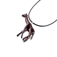 Hand Carved Wooden Giraffe Pendant, African Animal Necklace, Wildlife Wood Jewelry for Men Women, Gift for Him Her