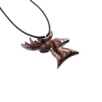 Hand Carved Stag Necklace, Wooden Deer Pendant, Buck Head Necklace, Spirit Animal Totem Gift for Him, Woodland Mens Jewelry