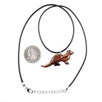 Otter Necklace, Hand Carved Wooden Sea Animal Pendant, Nautical Wood Jewelry for Men or Women