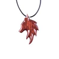 Wooden Fox Pendant, Hand Carved Fox Necklace, Woodland Pendant, Totem Spirit Animal Jewelry Gift for Men Women