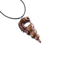 Wooden Nyami Nyami Hand Carved African Pendant, Tribal Wood Mens Necklace, African Jewelry, Protection Amulet, Good Luck Charm