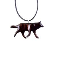 Wooden Wolf Necklace for Men or Women, Hand Carved Wolf Pendant, Totem Spirit Animal, Woodland Jewelry