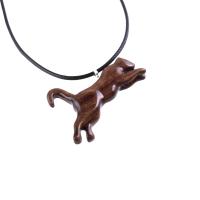 Wooden Lioness Pendant, Hand Carved Lioness Necklace, Wood Animal Necklace, Totem Spirit Animal Leo Jewelry, One of a Kind Gift