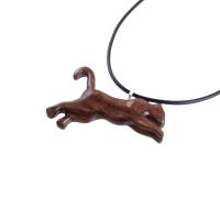 Wooden Lioness Pendant, Hand Carved Lioness Necklace, Wood Animal Necklace, Totem Spirit Animal Leo Jewelry, One of a Kind Gift