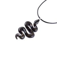 Hand Carved Wooden Snake Pendant, Snake Necklace for Men or Women, Spirit Animal Totem Reptile Wood Jewelry