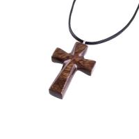 Handmade Wooden Cross Necklace, Hand Carved Wood Cross Pendant, Christian Jewelry for Men Women, Gift for Him or Her