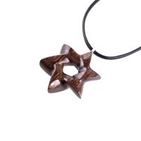 Wooden Star of David Pendant, Hand Carved Jewish Star Necklace, Wood Jewelry for Men or Women, One of a Kind Gift