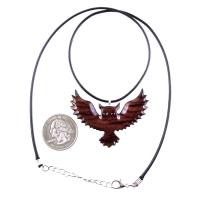Owl Necklace, Hand Carved Wooden Owl Pendant, Flying Wood Bird Necklace for Men or Women, Totem Spirit Animal Jewelry