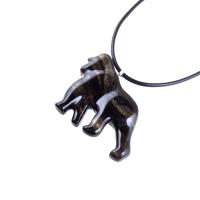 Hand Carved Gorilla Necklace, Gorilla Pendant, Wooden Animal Necklace, Mens Wood Jewelry, One of a Kind Gift for Him