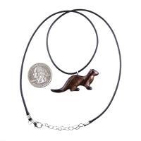 Hand Carved Wooden Sea Otter Pendant Necklace - Totem Animal Jewelry Gift for Men & Women