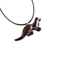 Hand Carved Wooden Sea Otter Pendant Necklace - Totem Animal Jewelry Gift for Men & Women