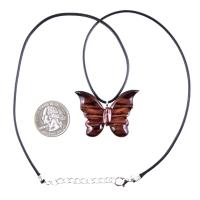 Butterfly Necklace, Hand Carved Wooden Butterfly Pendant, Insect Necklace, Wood Jewelry, One of a Kind Gift for Her